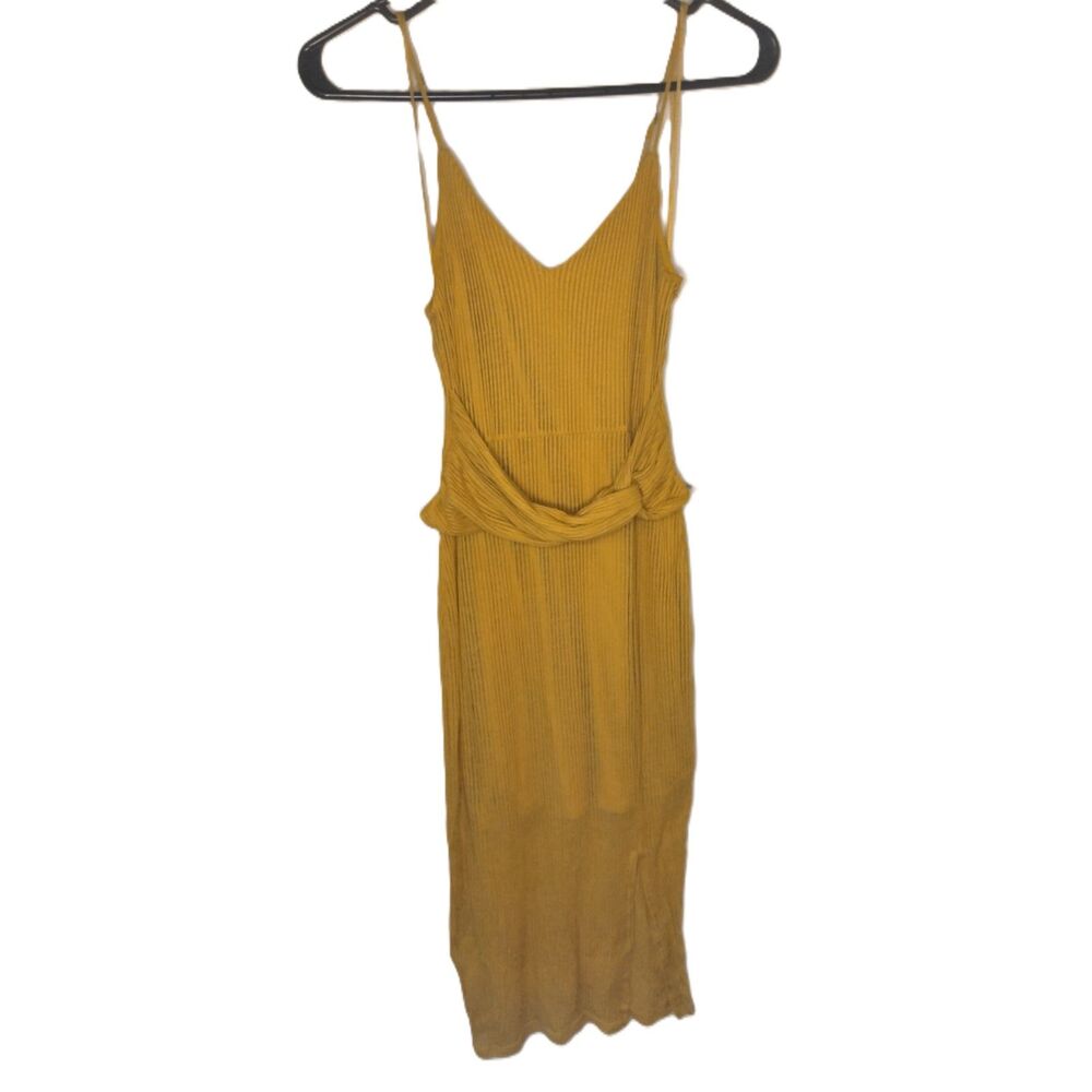 Express ~ Sunflower Yellow Ribbed Fitted Mini Dress ~ Size XS